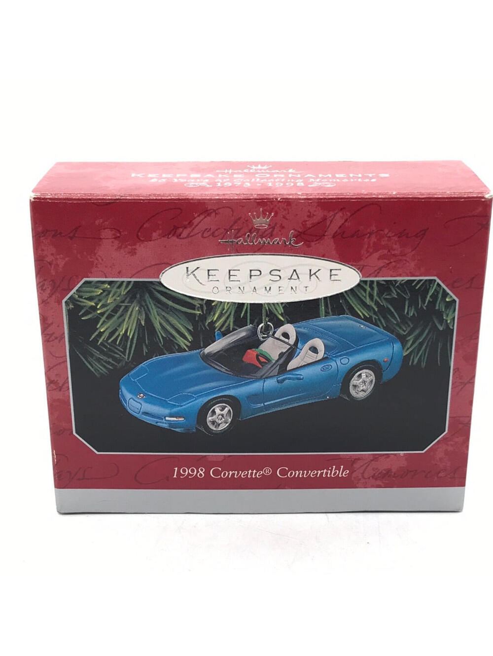 Hallmark Keepsake Ornament 1998 Corvette Convertible Blue Car